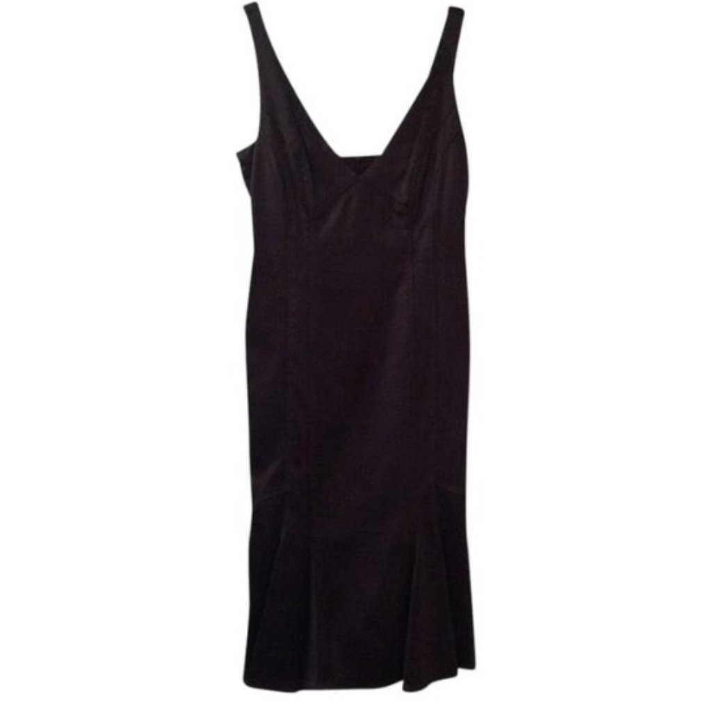 David Meister Black Silk Cocktail Dress 8